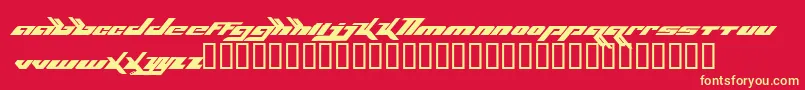 Bjork Font – Yellow Fonts on Red Background