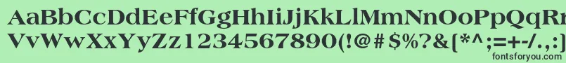 AmericanastdExtrabold-fontti – mustat fontit vihreällä taustalla