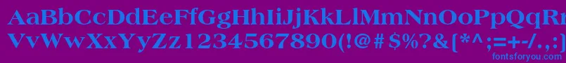 AmericanastdExtrabold Font – Blue Fonts on Purple Background