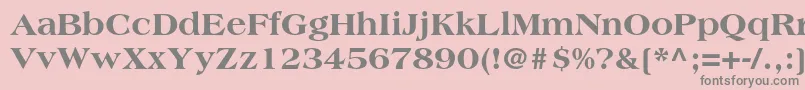 フォントAmericanastdExtrabold – ピンクの背景に灰色の文字