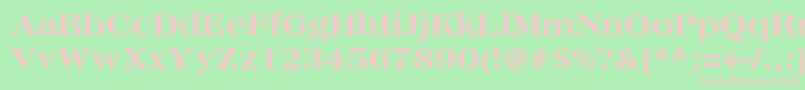 AmericanastdExtrabold Font – Pink Fonts on Green Background