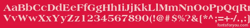 Шрифт AmericanastdExtrabold – розовые шрифты на красном фоне