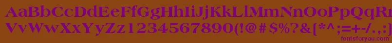 AmericanastdExtrabold Font – Purple Fonts on Brown Background