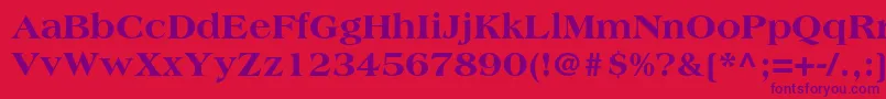 AmericanastdExtrabold Font – Purple Fonts on Red Background