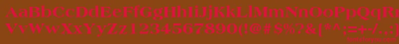 AmericanastdExtrabold-Schriftart – Rote Schriften auf braunem Hintergrund