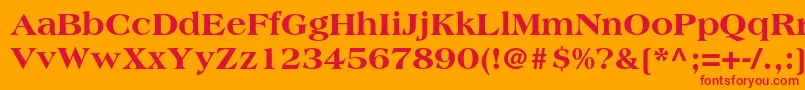 AmericanastdExtrabold Font – Red Fonts on Orange Background