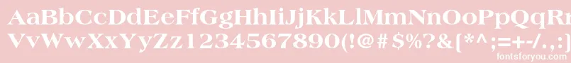 AmericanastdExtrabold-fontti – valkoiset fontit vaaleanpunaisella taustalla