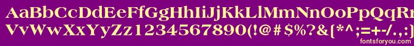 AmericanastdExtrabold Font – Yellow Fonts on Purple Background