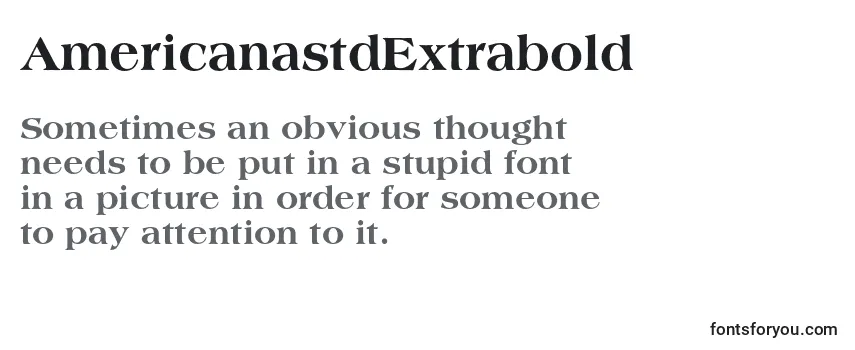 Review of the AmericanastdExtrabold Font