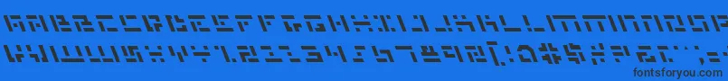 MissileManLeftalic Font – Black Fonts on Blue Background