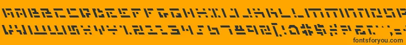 fuente MissileManLeftalic – Fuentes Negras Sobre Fondo Naranja