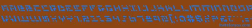 MissileManLeftalic Font – Blue Fonts on Brown Background