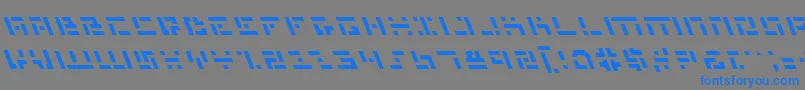 MissileManLeftalic Font – Blue Fonts on Gray Background