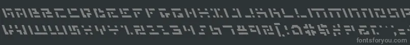 フォントMissileManLeftalic – 黒い背景に灰色の文字