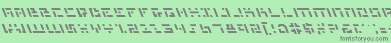 フォントMissileManLeftalic – 緑の背景に灰色の文字