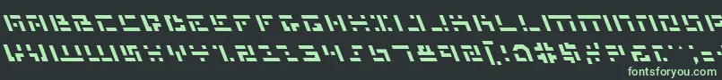 Czcionka MissileManLeftalic – zielone czcionki na czarnym tle