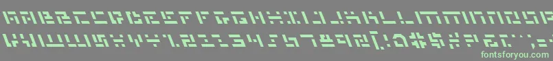 フォントMissileManLeftalic – 灰色の背景に緑のフォント