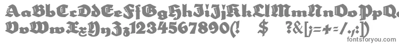 Neptun-fontti – harmaat kirjasimet valkoisella taustalla