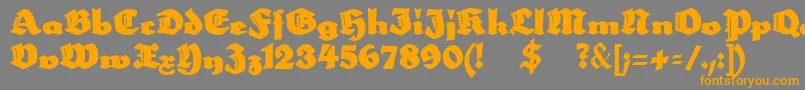 Neptun Font – Orange Fonts on Gray Background
