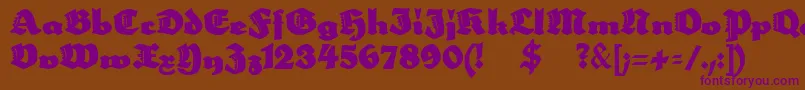 Neptun Font – Purple Fonts on Brown Background