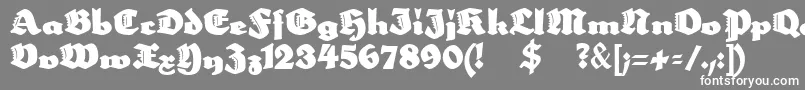 Neptun Font – White Fonts on Gray Background