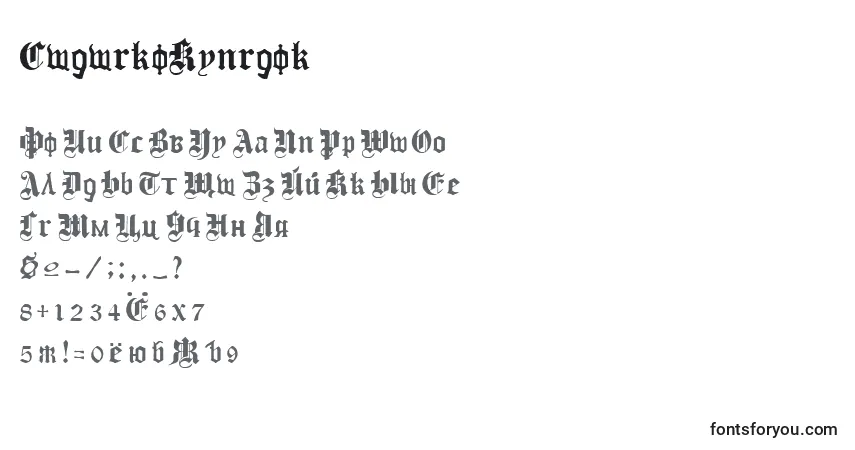 A fonte ColouraRegular – alfabeto, números, caracteres especiais