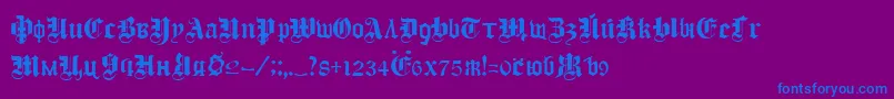 ColouraRegular Font – Blue Fonts on Purple Background