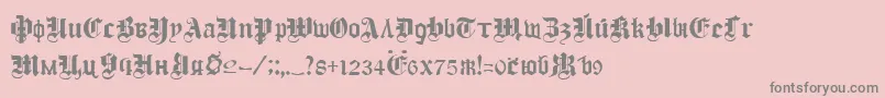 フォントColouraRegular – ピンクの背景に灰色の文字