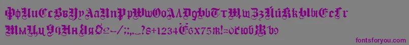 Шрифт ColouraRegular – фиолетовые шрифты на сером фоне