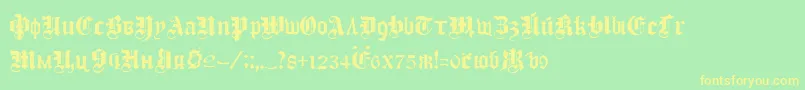 ColouraRegular Font – Yellow Fonts on Green Background