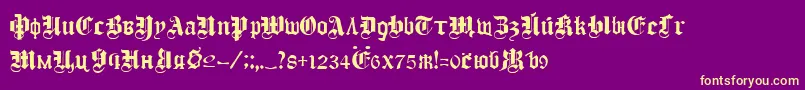 ColouraRegular Font – Yellow Fonts on Purple Background