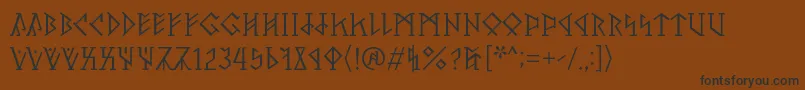 PerthoRegular Font – Black Fonts on Brown Background