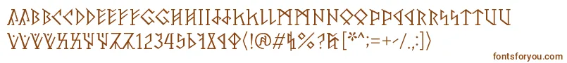 Шрифт PerthoRegular – коричневые шрифты на белом фоне