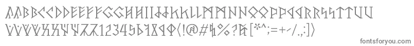 PerthoRegular Font – Gray Fonts on White Background