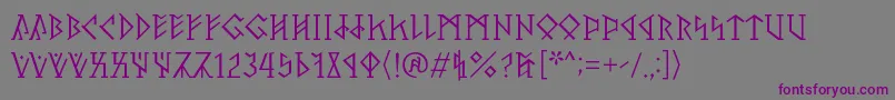 PerthoRegular-fontti – violetit fontit harmaalla taustalla