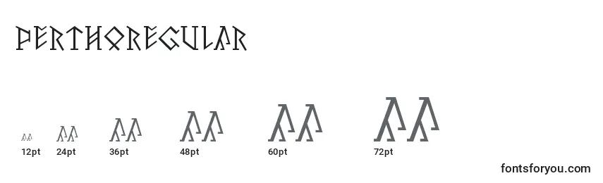 PerthoRegular Font Sizes