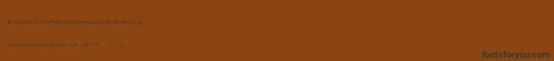 Czcionka SakuraIrohanihoheto – czarne czcionki na brązowym tle