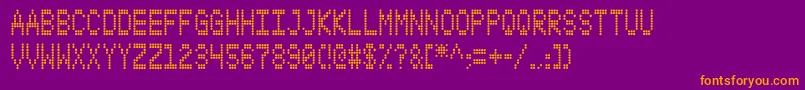 S4qufx Font – Orange Fonts on Purple Background