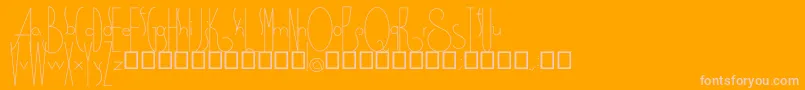 Spirituality-Schriftart – Rosa Schriften auf orangefarbenem Hintergrund
