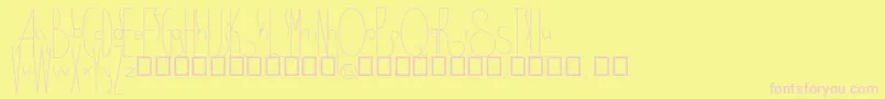 Spirituality Font – Pink Fonts on Yellow Background