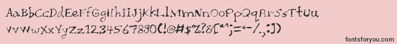 フォントChait – ピンクの背景に黒い文字