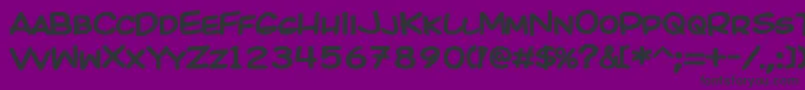 Kicob Font – Black Fonts on Purple Background