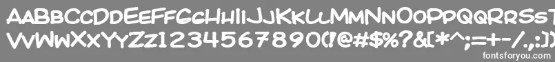 Kicob Font – White Fonts on Gray Background