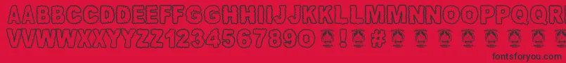 Awannusantara Font – Black Fonts on Red Background