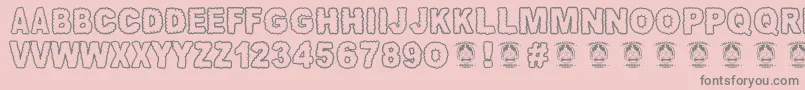 Awannusantara Font – Gray Fonts on Pink Background
