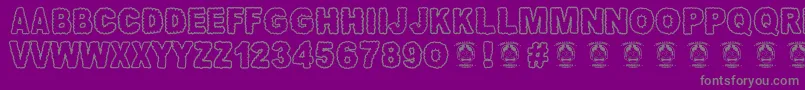 Awannusantara Font – Gray Fonts on Purple Background