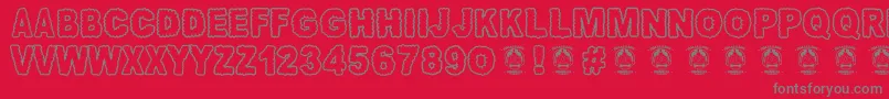 Awannusantara Font – Gray Fonts on Red Background