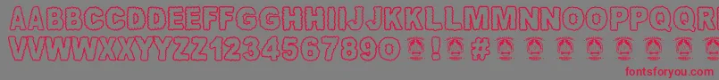 Awannusantara Font – Red Fonts on Gray Background