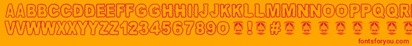 Awannusantara Font – Red Fonts on Orange Background