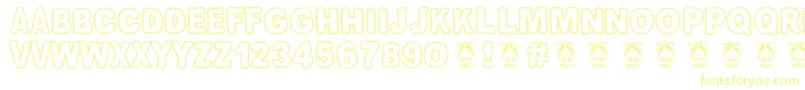 Awannusantara-Schriftart – Gelbe Schriften
